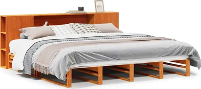 Productafbeelding van vidaXL Massief houten bed zonder matras, wasbruin, 200x200 cm, massief hout