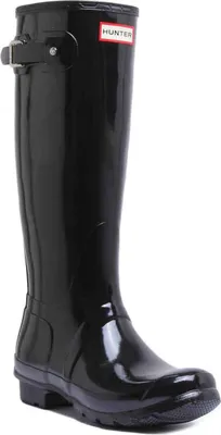 Produktbild von Hunter Orig ale Frauen Glanz Großer Regen Stiefel Schwarz – undefined / Schwarz