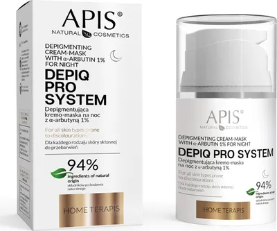 Obrázok produktu pre APIS Depiq Pro System Depigmentačná krémová maska s alfa-arbutínom 1 % na noc 50 ml