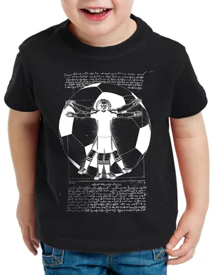 Produktbild von BaumwolleCloud Vitruvianischer Fußballer Kinder T-Shirt spieler mannschaft