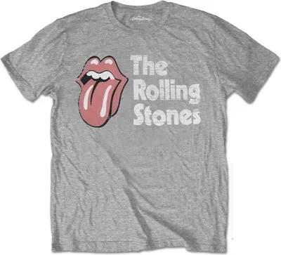 Produktbild von The Rolling Stones - Scratched Logo Uni XX-Großes T-Shirt - Grau