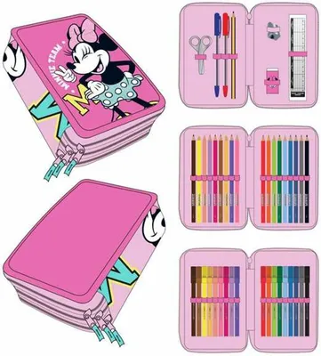 Produktbild von Schulmäppchen Minnie Mouse Pink 12,5 x 6,5 x 19,5 cm
