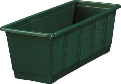 Zdjęcie produktu dla Geli 803-04011 Standardowy pojemnik na kwiaty, 40 x 17,5 cm, ciemnozielony