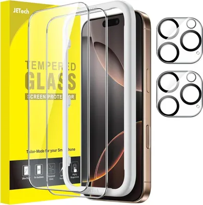 Produktbild von JETech Schutzfolie iPhone 16 Pro Max 6,9 Zoll Kameraschutz Gehärtetes Glas HD Klar 2 Stück