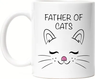 Produktbild von Father of Cats Tasse Katzen-Papa Geschenk Katzenliebhaber Katzenbesitzer Katzen Kätzchen Kaffeetasse