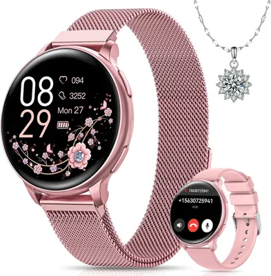 Produktbild von 2025 Smartwatch Damen 1.27" mit Telefonfunktion,Fitness Tracker,Herzfrequenz,SpO2, Schlafmonitor,120+ Sportmodi, IP68,für Android & iOS–Geschenkidee
