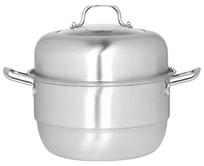Produktbild von Küchen-Edelstahl-Suppentopf, doppelwandiger Dampfgarer, Kochtopf, Kochgeschirr