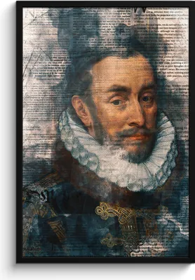Produktbild von MuchoWow® MuchoWow® Gerahmtes Poster Wilhelm von Oranien - Adriaen Thomasz - Zeitungsartikel 60x90 cm - Poster mit zchwarzem Bilderrahmen - Kunst