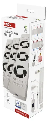 Ventilátor pod radiátor TRIO, bílý