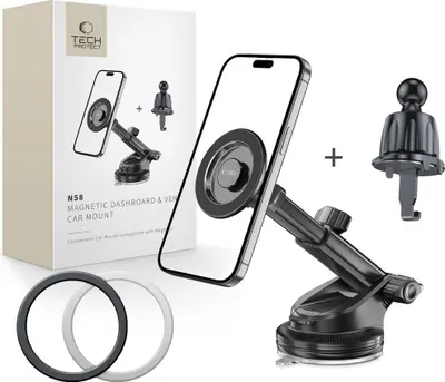 Image de Tech-Protect N58 Magnetic Magsafe Dashboard & Vent Car Mount Noir