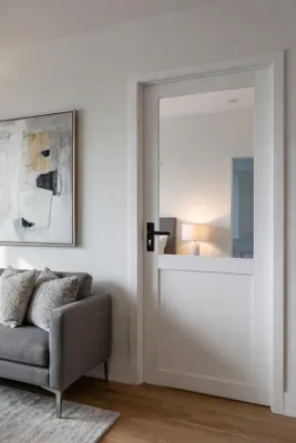 Immagine prodotto di Bloc porte atelier bianco senza meneau H204 x L83 cm con tavola laterale a destra, maniglia GD MENUISERIES