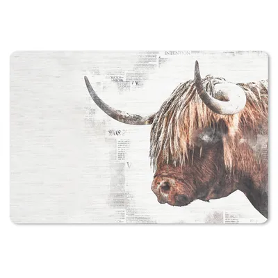 Produktbild von MuchoWow® Mauspad Mousepad Scottish Highlander - Tiere - Zeitungsartikel 27x18 cm - Mousepads - Maus Mat - Pad - Mausunterlage - Büroartikel - Desk Matten