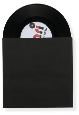 Produktbild von Single 7 Zoll Premium anthrazit/schwarz Innenhüllen 180 x 180 mm für Vinyl Schallplatten ungefüttert 80 g Papier ohne Innenloch 1000 Stück