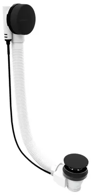 Obrázok produktu pre Odtoková súprava čierna matná, 100 cm, zátka 72 mm