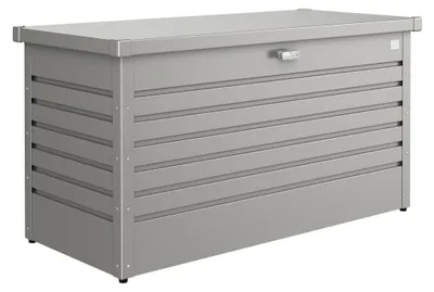 Produktbild von Biohort LeisureTime Box 130, Aufbewahrungsbox, Grau, Quarz-metallic, Rechteckig, Galvanisiertes Stahl, Einfarbig, Draußen