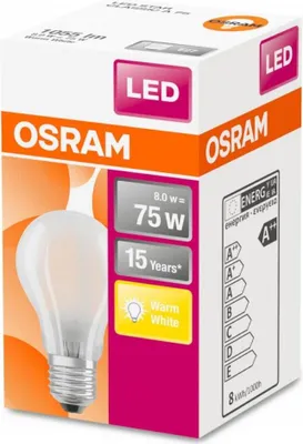 Image de Osram Parathom Classic Filament 75 non-dim 7.5W/827 Ampoule E27 Osram | Parathom Classic Filament | E27 | 7.5W | Blanc chaud