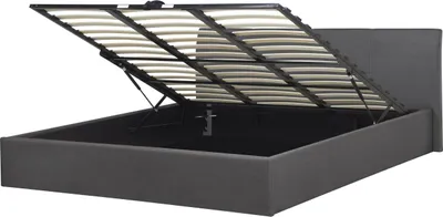 Obrázek produktu pro BELIANI Postel šedá s rámem čalouněná s úložným prostorem 180 x 200 cm minimalistický vzhled ložnice