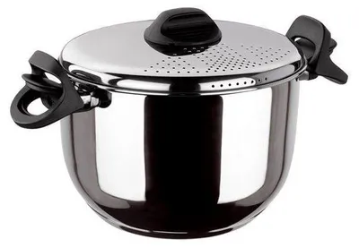 Immagine prodotto di Pentola per pasta, verdure e sughi - INOXIBAR - 24 cm - con coperchio colino - acciaio inossidabile - adatta per induzione