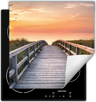 Produktbild von DarHaus Herdabdeckplatte 60x52 cm Anti Rutsch Matte Aufrollbar, Landschaft