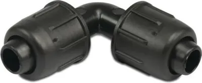 Image de Coude 90° PP 25 mm serrure 4 bar noir