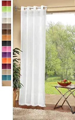 Produktbild von Gardinenbox Voile Ösen Schal Uni, HxB 175x140 cm, Braun, 20332