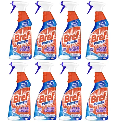 Produktbild von Bref Power gegen Kalk und Schmutz Kalkreiniger 8x750 ml Sprühflasche Reiniger
