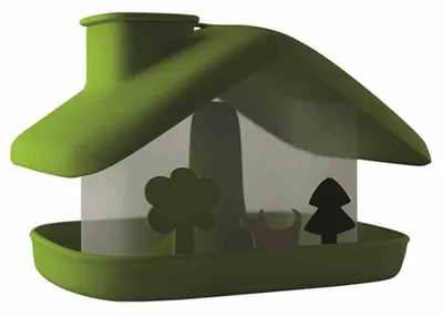 Image de Mangeoire pour oiseaux 1606970120 Plastique Domek vert
