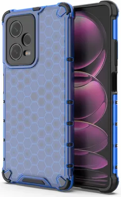 Produktbild von Mobigear Honeycomb  POCO X5 Pro Hülle Hardcase Backcover Stoßfest - Blau