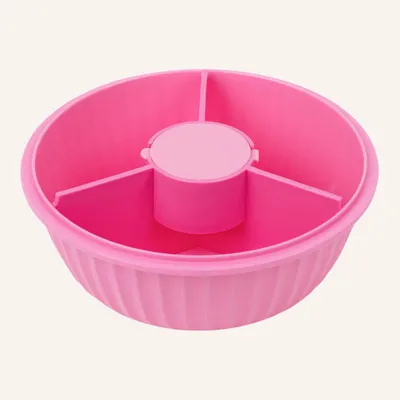 Obrázok produktu pre Ružový box na obed Yumbox Poke Bowl s 3 priehradkami a nádobou na dip