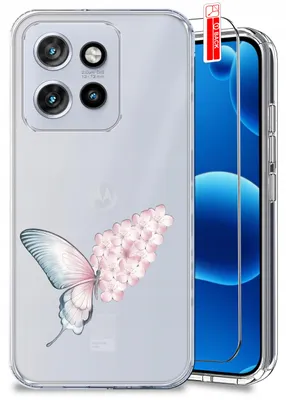Produktbild von Hülle für Motorola Edge 50 Neo – Frühlingsmotive, Frühlingsblumen, transparente Hülle + Displayschutzfolie