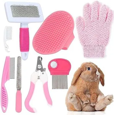 Produktbild von Kleinvierhuisverzorgingsset mit Nagelknipper und Borsteln