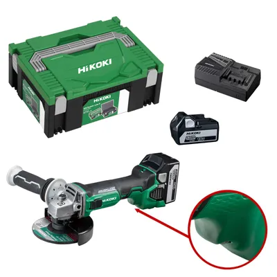 Obrázek produktu pro Akumulátorová úhlová bruska HiKOKI G18DBBVLWQZ 18V, 2x baterie 5Ah, Ø 125mm