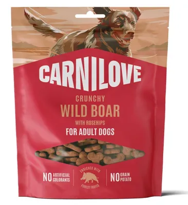 Produktbild von CARNILOVE CRUNCHY, Snacks, Hund, Adult, Wildschwein, 200 g, Zuckerfrei