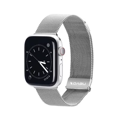 Produktbild von nevox Milanaise, Band, Smartwatch, Silber, Apple, Watch 1 / 2 / 3 - 38mm Watch 4 / 5 / 6 / SE - 40mm Watch 7 - 41mm Watch 8 - 41mm, Edelstahl