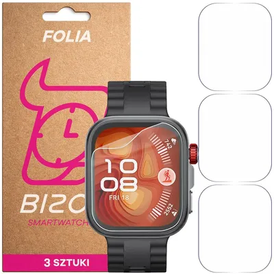 Produktbild von Schutzfolie für den Bildschirm für Huawei Watch Fit 4 Pro, Bizon Watch HydroFlex, 3 Stück