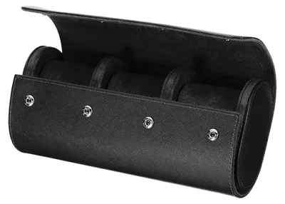 Image de Mallette de voyage en cuir pour montres, avec 3 compartiments