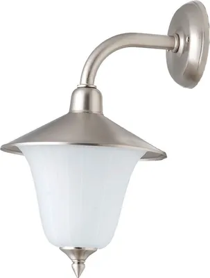 Immagine prodotto di Applique da esterno in nichel bianco IP23 E14 vetro vero ottone Applique rustica da esterno terrazza giardino