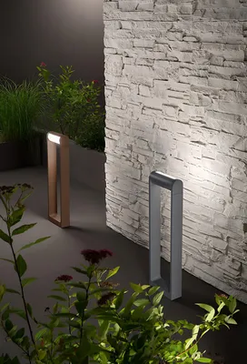 Productafbeelding van 12-W LED-buitenverlichting (3000 K), behuizing van mat, gepoedercoat aluminium (Corten), modern, verstelbaar design, beschermingsklasse IP65 - Perenz
