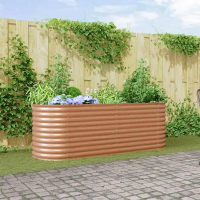 Immagine prodotto di Maison Exclusive - Aiuola rialzata marrone 240 x 80 x 81 cm in acciaio