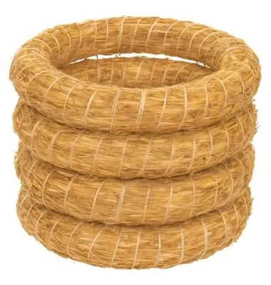 Immagine prodotto di Aqbau® Cerchi di paglia naturali, confezione da 5 pezzi, diametro 30 cm, spessore 5 cm – Base per corone di paglia, ideale per creare corone natalizie, corone da porta e decorazioni – Base per corone