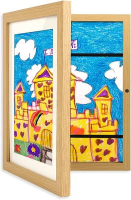 Produktbild von Bilderrahmen Kinderzeichnungen,Klappbarer Foto- & Kunstwerke Aufbewahrungsrahmen,für Kinderzeichnungen, Kunstwerke, Fotos,A4 Rahmen Bilder,24 x 33cm