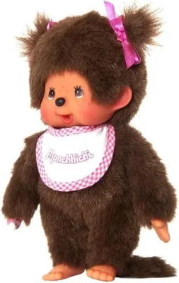 Obrázek produktu pro Monchhichi Girl Bib Pink 20 cm