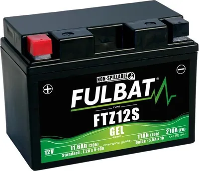 Obrázok produktu pre FULBAT FTZ12S 12V 11Ah 210A (YTZ12S) 150x88x110mm L+ GEL bezúdržbová motobatéria