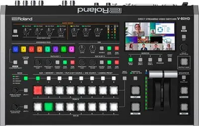 Produktbild von Roland V-80HD - 8-Kanal Direct Streaming Video Switcher 1.080/60p- 4.3“ LCD-Farbdisplay