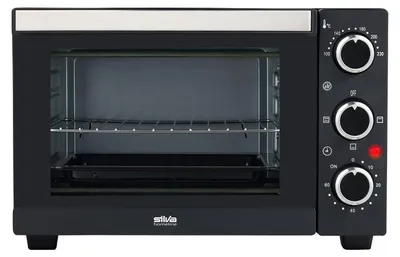 Immagine prodotto di SILVA SCHNEIDER: Mini forno a 1200W, capacità 15 litri, Temp: 100-230 gradi, con timer da 4 ore, nero