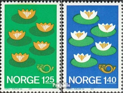 Produktbild von Briefmarken Norwegen 1977 Mi 737-738 (kompl.Ausg.) postfrisch Umweltschutz