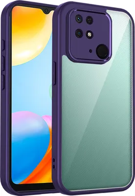 Produktbild von Hülle für Xiaomi Redmi 10C/Poco C40 Transparente Rückseite TPU Bumper Stoßfest Handyhülle Lila