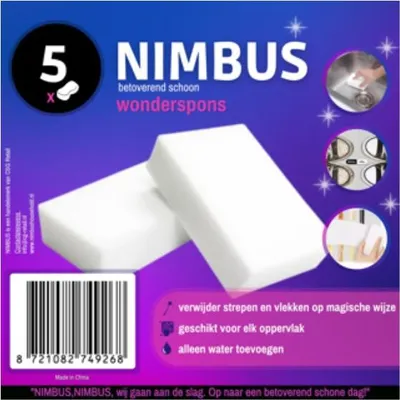 Productafbeelding van NIMBUS – Wunderschwamm – Melaminespons – Voordeelverpakking - 1 stuk