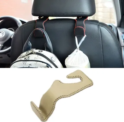 Immagine prodotto di Supporto per poggiatesta dell'auto Gancio per sedile posteriore, Colore:Beige