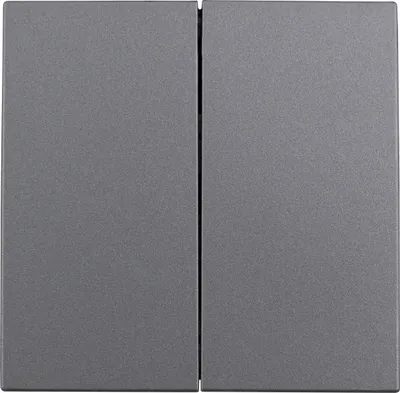 Produktbild von Serien-Schalter McPower "Shallow", 2-fach, 250V/10A, Klemmanschluss, anthrazit, matt